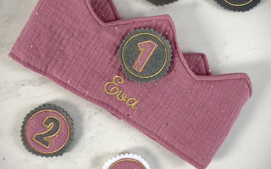 Geburtstagskrone mit Namensstick