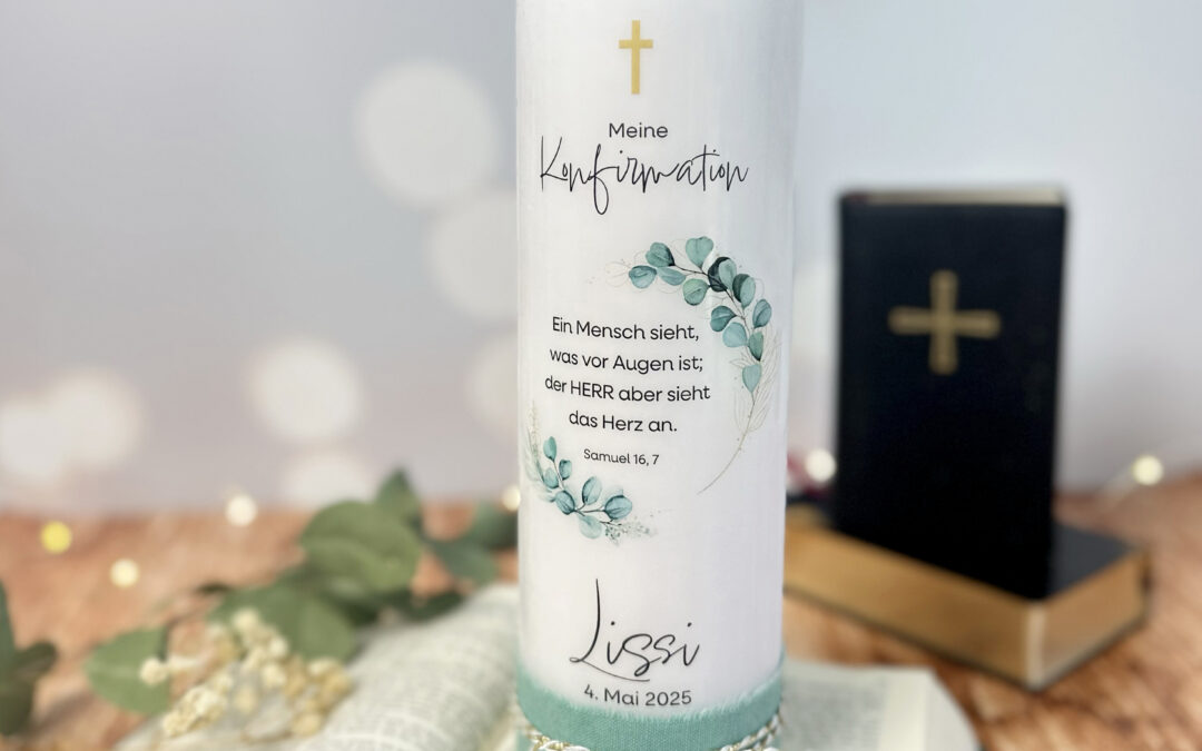 Kerzen für Taufe, Konfirmation oder Hochzeit